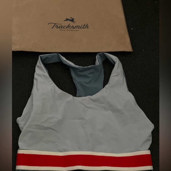 Tracksmith Reversible Cannonball Run Bra in Slate Grey, XS - Picture 9 of 12